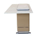 Elevato Smart Bar Table in White, 5.3 cu.ft fridge and freezer with Bluetooth control