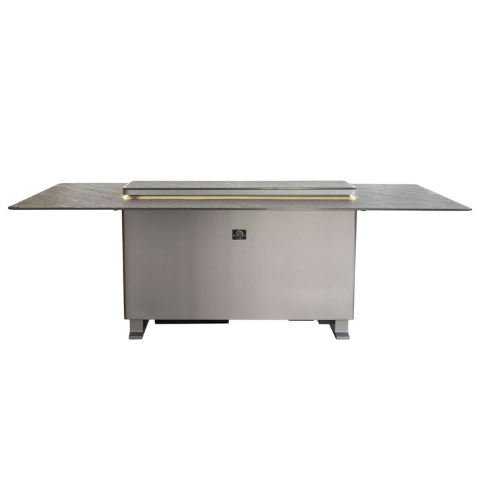 Cinetico Smart Dining Table in Black, 5.3 cu.ft fridge and freezer with Bluetooth control