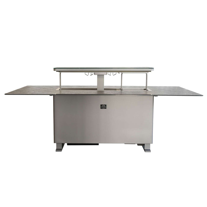 Cinetico Smart Dining Table in Black, 5.3 cu.ft fridge and freezer with Bluetooth control