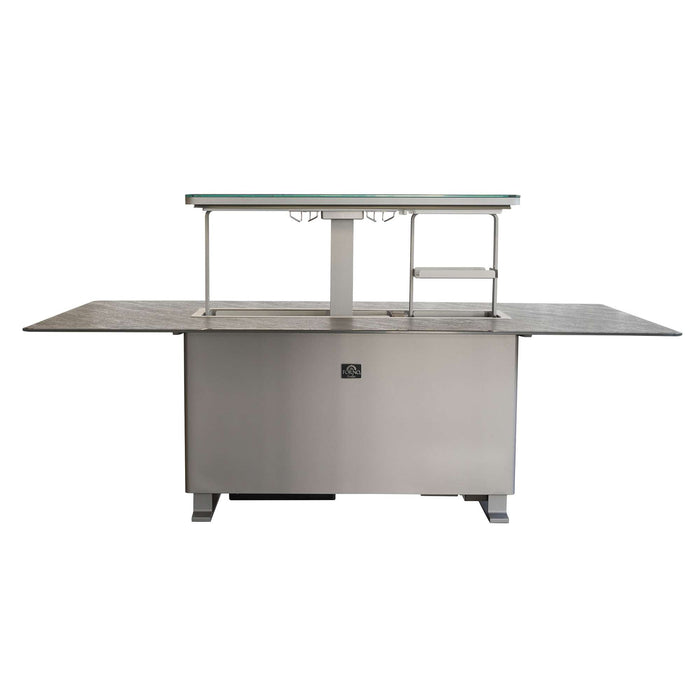 Cinetico Smart Dining Table in Black, 5.3 cu.ft fridge and freezer with Bluetooth control