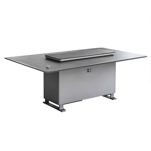 Cinetico Smart Dining Table in Black, 5.3 cu.ft fridge and freezer with Bluetooth control
