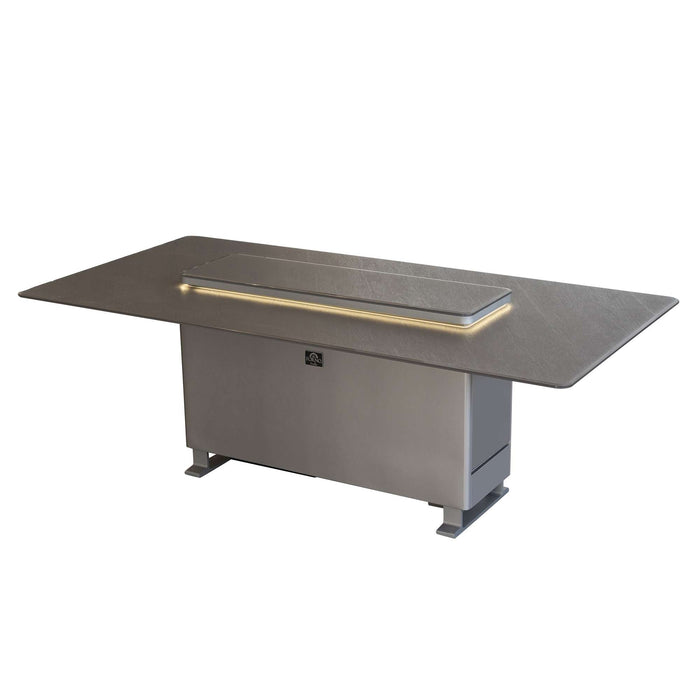 Cinetico Smart Dining Table in Black, 5.3 cu.ft fridge and freezer with Bluetooth control