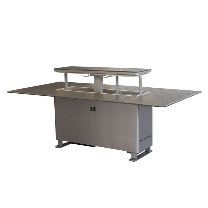 Cinetico Smart Dining Table in Black, 5.3 cu.ft fridge and freezer with Bluetooth control
