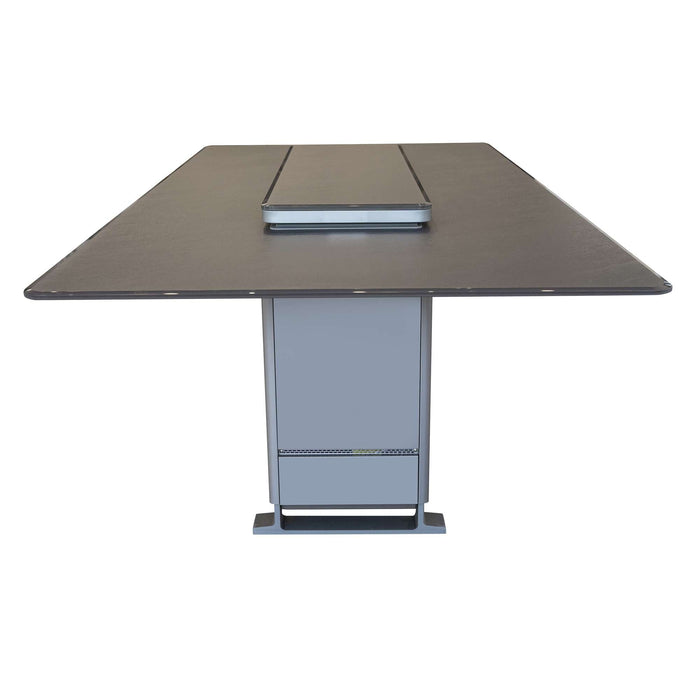 Cinetico Smart Dining Table in Black, 5.3 cu.ft fridge and freezer with Bluetooth control