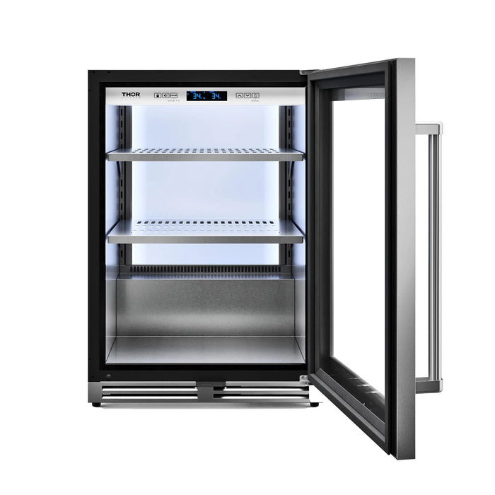 Thor Kitchen 24-Inch Undercounter Beverage Cooler in Stainless Steel TBR24U