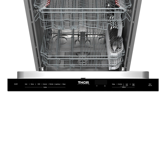 Thor Kitchen 24 Inch Built-In Top Control Dishwasher with Pocket Handle – Stainless Steel (TDW24PT)
