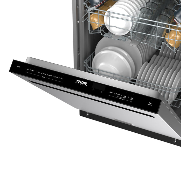 Thor Kitchen 24 Inch Built-In Top Control Dishwasher with Pocket Handle – Stainless Steel (TDW24PT)