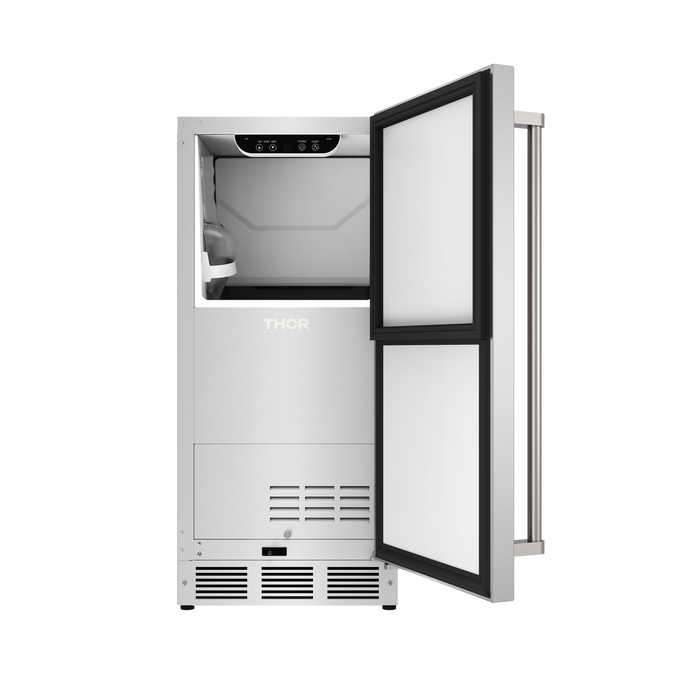 Thor Kitchen 15” Freestanding/Built-In Gourmet Ice Maker with Water Filter and Reversible Door