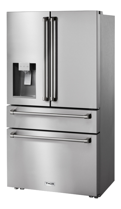 Thor Kitchen 36 in Professional French Door Refrigerator 21.6 cu ft Counter-Depth Stainless (TRF3601FD)