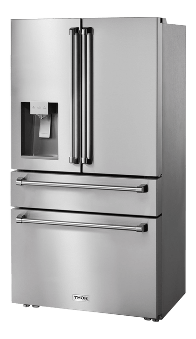 Thor Kitchen 36 in Professional French Door Refrigerator 21.6 cu ft Counter-Depth Stainless (TRF3601FD)