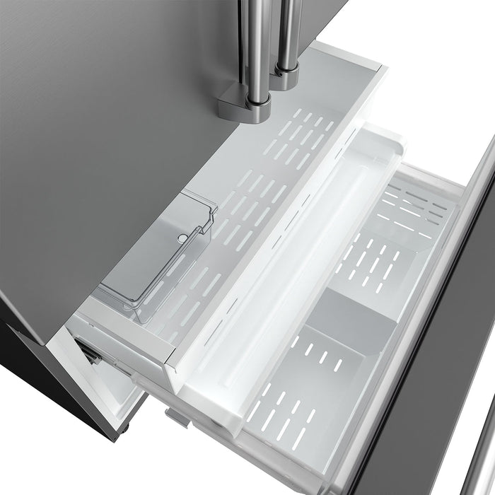 Thor Kitchen 36" Counter Depth Refrigerator TRF3603FD - close up of freezer drawer
