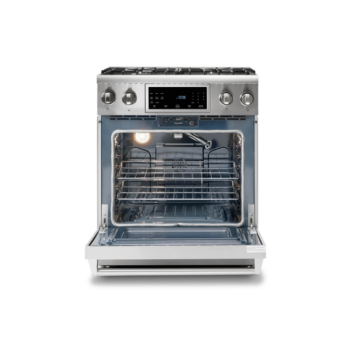 Thor Kitchen 30" Gas Range with 4.55 Cu. Ft. Self-Cleaning Oven and Tilt Panel in Stainless Steel (TRG3001)