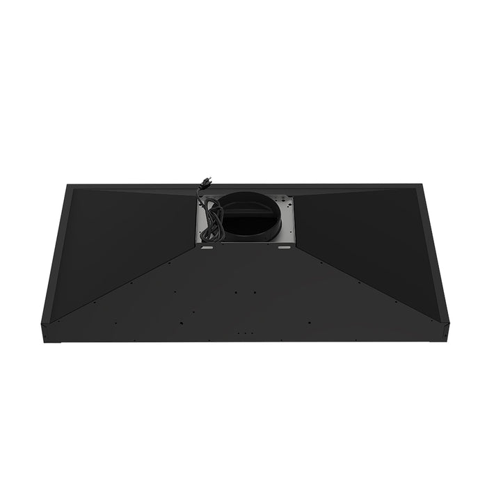 Thor Kitchen 36" Black Chimney Range Hood TRH3635B - back without duct cover