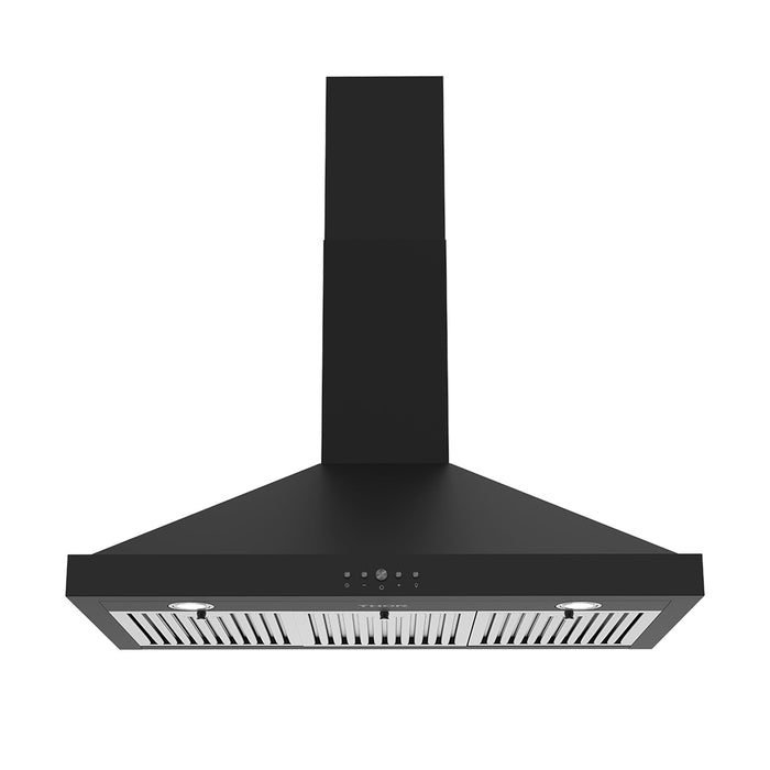 Thor Kitchen 36 Inch Wall Mounted Chimney Range Hood With 350 CFM in Black (TRH3635B)