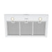 Thor Kitchen 36" White Chimney Range Hood TRH3635W - lighting effect