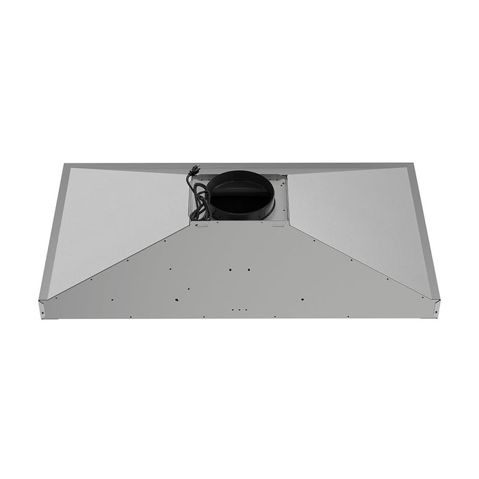 Thor Kitchen 36 Inch Wall Mounted Chimney Range Hood With 350 CFM - back without duct cover power cord