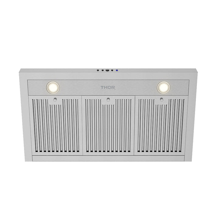 Thor Kitchen 36 Inch Wall Mounted Chimney Range Hood With 350 CFM - lighting effect