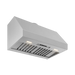 Thor Kitchen Pro Style 36-inch Convertible Stainless Steel Under Cabinet Range Hood in 18"height - 3/4 left