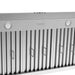 Thor Kitchen 36 Inch Under Mounted Range Hood with 480 CFM - light
