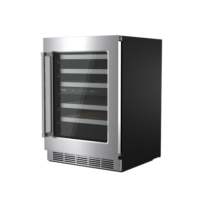 Thor Kitchen 24-Inch Undercounter Dual Zone Wine Cooler, 46 Bottle Capacity (TWC24UD)