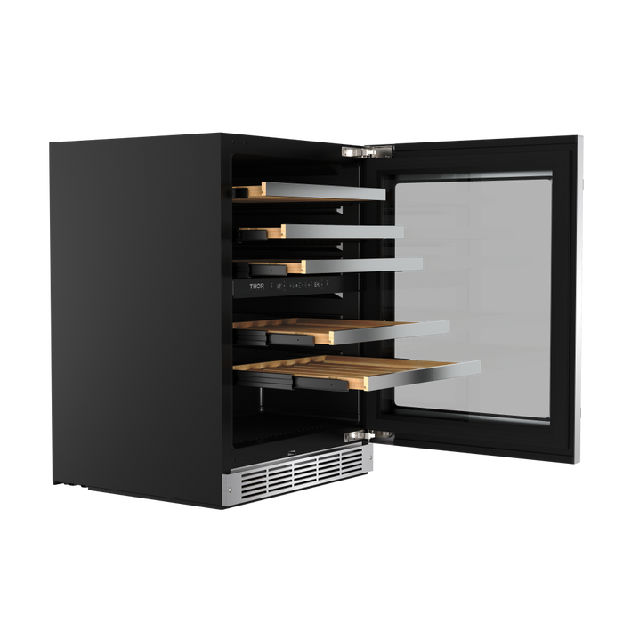 Thor Kitchen 24-Inch Undercounter Dual Zone Wine Cooler, 46 Bottle Capacity (TWC24UD)