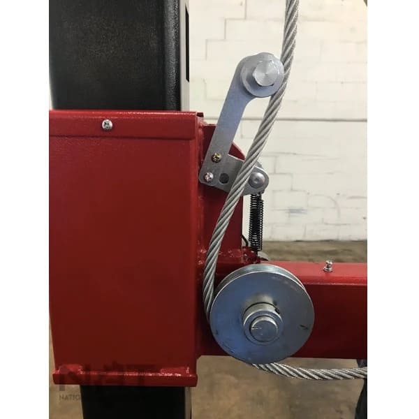 Double lock safety mechanism on Triumph NOS9000 Car Lift Four Post ensuring secure vehicle lift