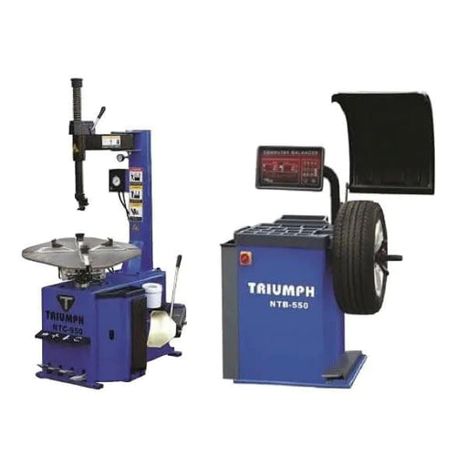 Triumph NTC-950 Tire Changer and NTB-550 Wheel Balancer Combo for Car and Light Truck Shops