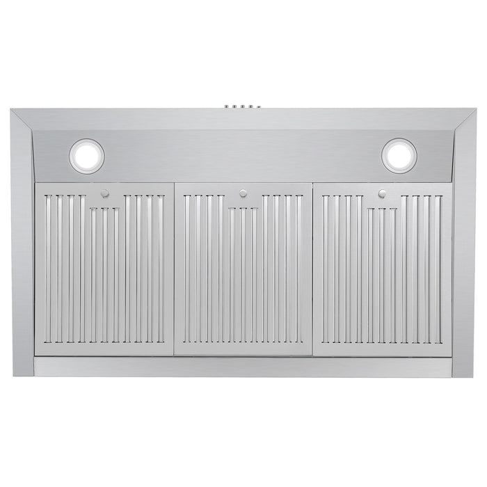 Cosmo 36 in. Under Cabinet Range Hood with Push Button Controls, 3-Speed Fan, LED Lights and Permanent Filters in Stainless Steel - UC36