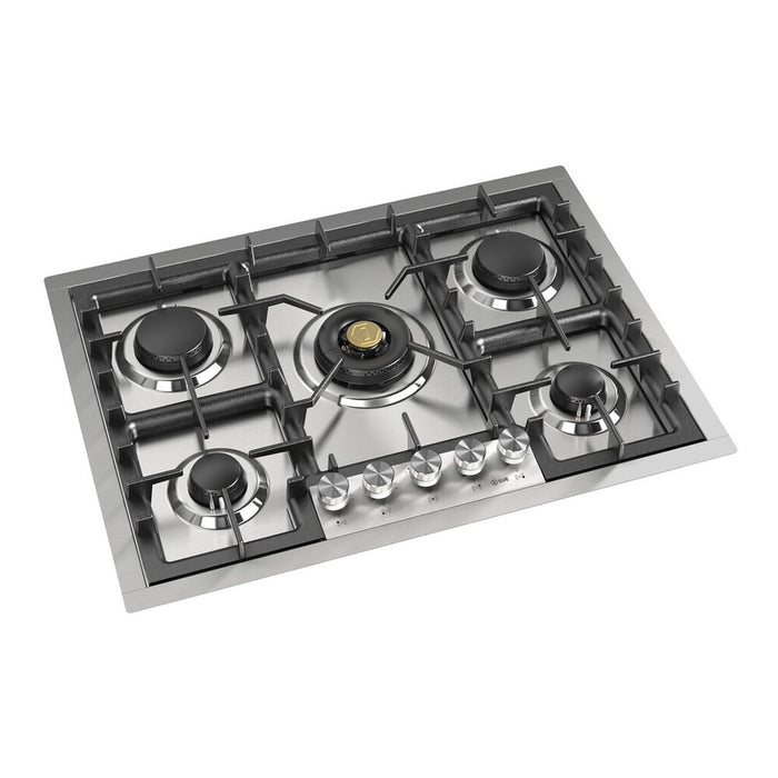 ILVE Professional Plus II 30" Built-In Gas Cooktop with 5 Burners, Stainless Steel (UHCPT75SS)