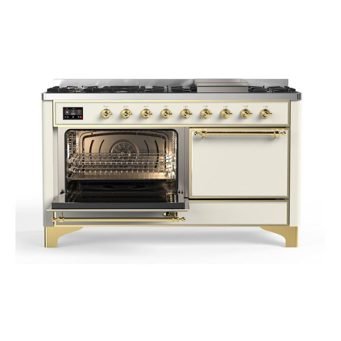 ILVE Majestic II Series 60 Inch Dual Fuel Freestanding Range Gas/Propane (UM15FDQNS3)