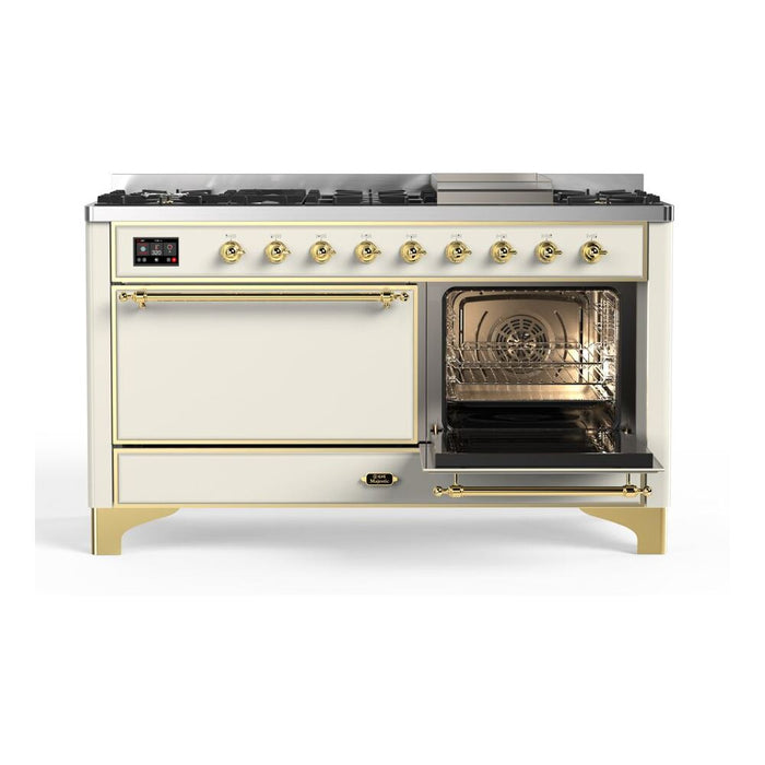 ILVE Majestic II Series 60 Inch Dual Fuel Freestanding Range Gas/Propane (UM15FDQNS3)
