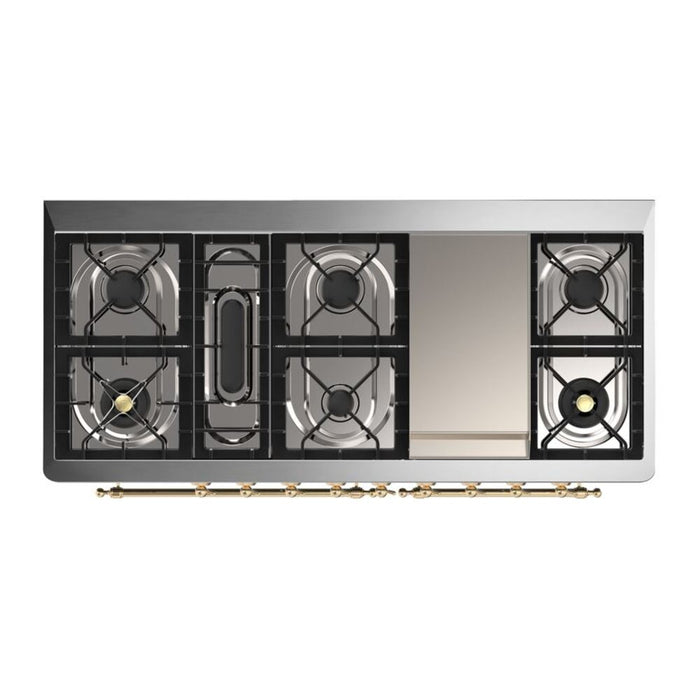 ILVE Majestic II Series 60 Inch Dual Fuel Freestanding Range Gas/Propane (UM15FDQNS3)