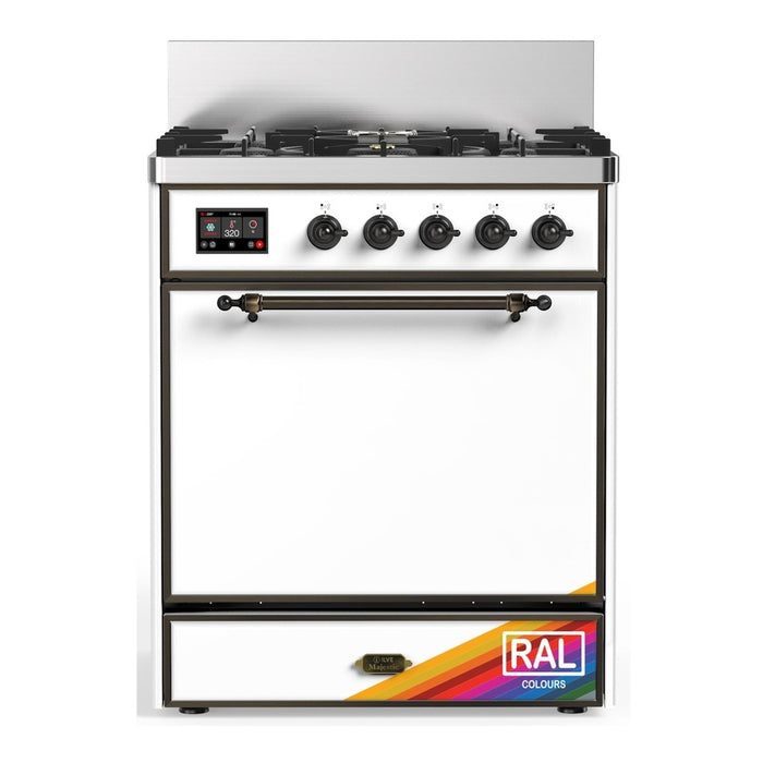 ILVE Majestic III 30" Dual Fuel Range 5 Burners, Solid Door (UM30QNR3)