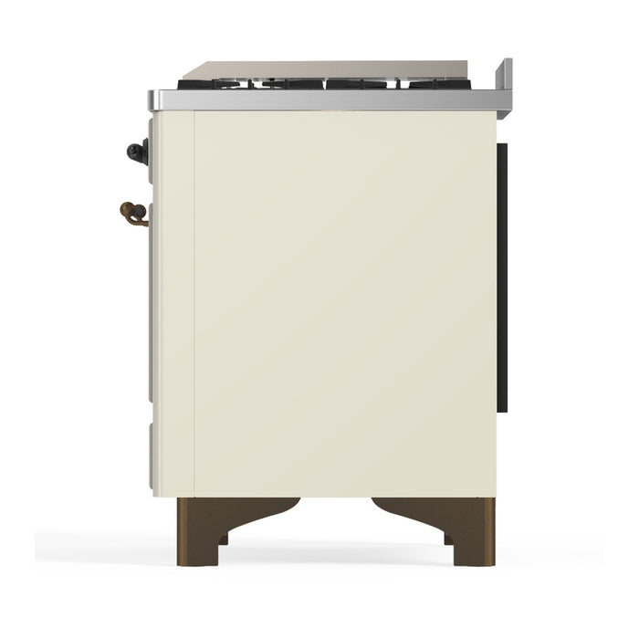 ILVE 36" Dual Fuel Range 25K BTU Majestic III, Triple Glass Door (UM36FNR3)