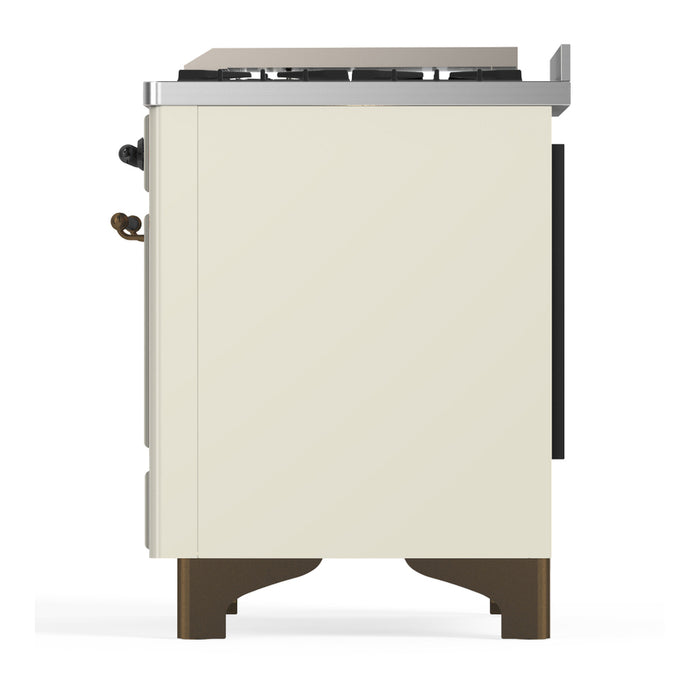 ILVE Majestic III 36" Dual Fuel Range – 6 Burners + Griddle, Solid Door(UM36FQNR3)