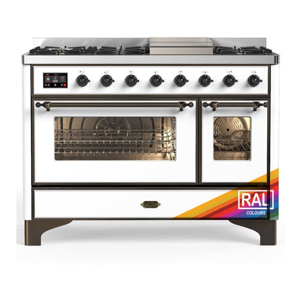 ILVE Majestic III 48" Dual Fuel Range – 8 Burners (UM48FNR3)