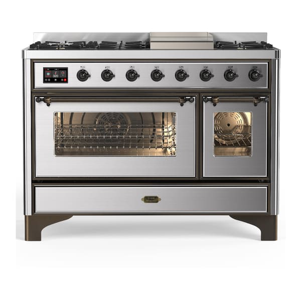 ILVE Majestic III 48" Dual Fuel Range – 8 Burners (UM48FNR3)
