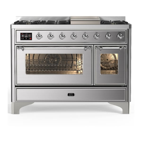 ILVE Majestic III 48" Dual Fuel Range – 8 Burners (UM48FNR3)