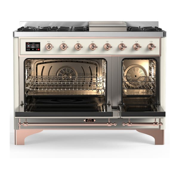 ILVE Majestic III 48" Dual Fuel Range – Solid Door (UM48FQNR3)