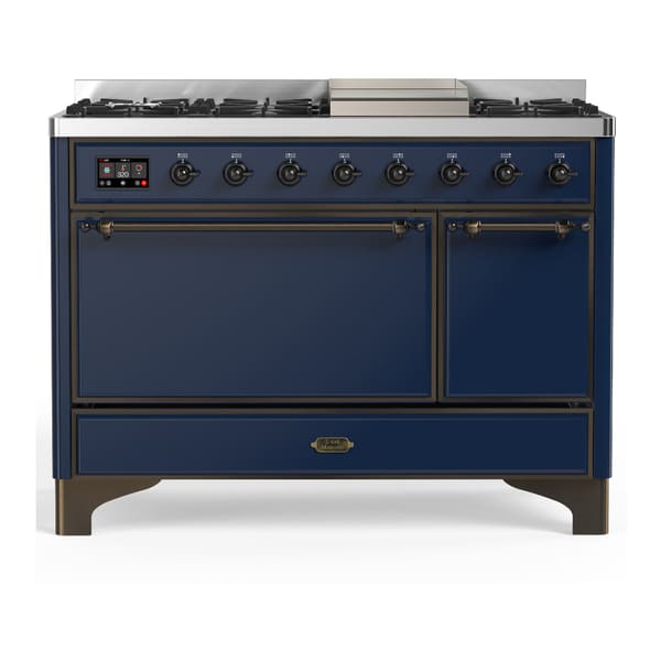ILVE Majestic III 48" Dual Fuel Range – Solid Door (UM48FQNR3)