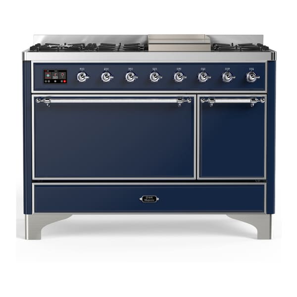 ILVE Majestic III 48" Dual Fuel Range – Solid Door (UM48FQNR3)