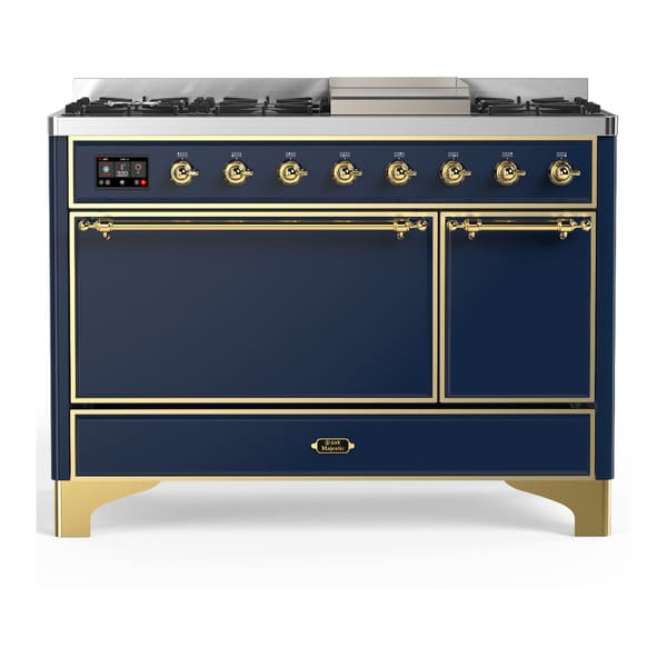 ILVE Majestic III 48" Dual Fuel Range – Solid Door (UM48FQNR3)