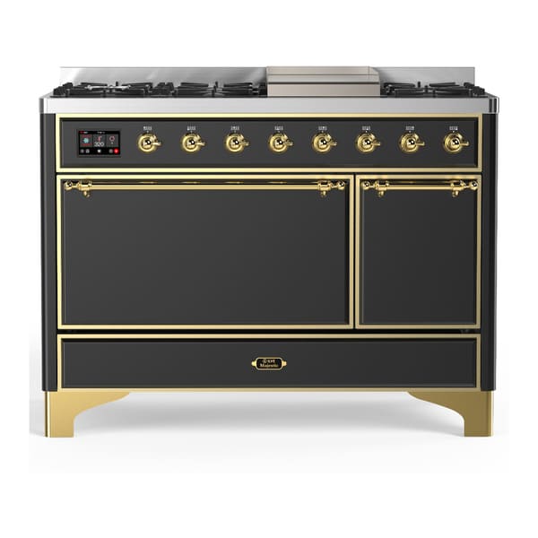 ILVE Majestic III 48" Dual Fuel Range – Solid Door (UM48FQNR3)