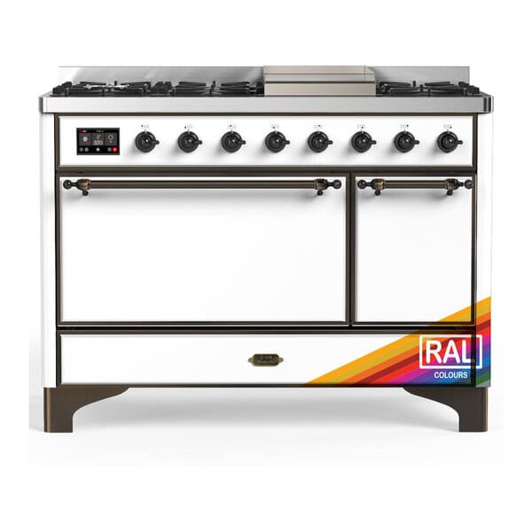 ILVE Majestic III 48" Dual Fuel Range – Solid Door (UM48FQNR3)