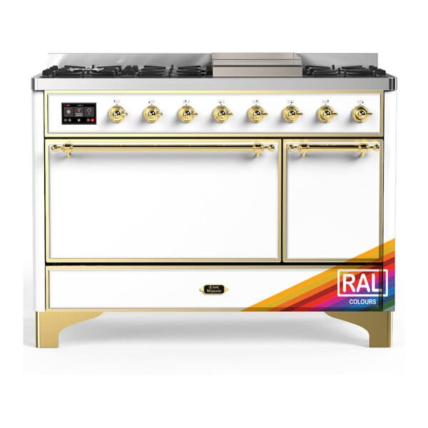 ILVE Majestic III 48" Dual Fuel Range – Solid Door (UM48FQNR3)