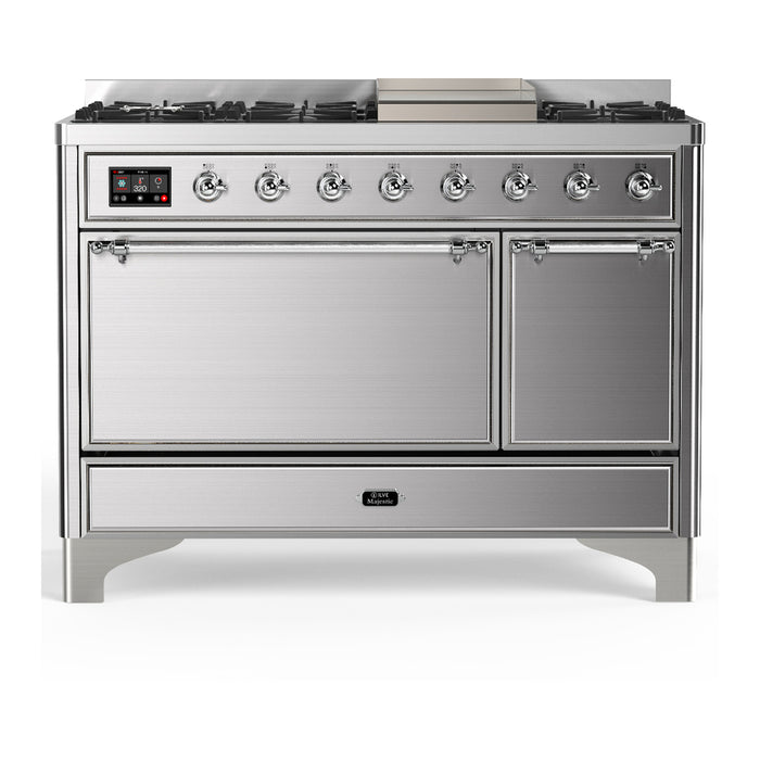 ILVE Majestic III 48" Dual Fuel Range – Solid Door (UM48FQNR3)