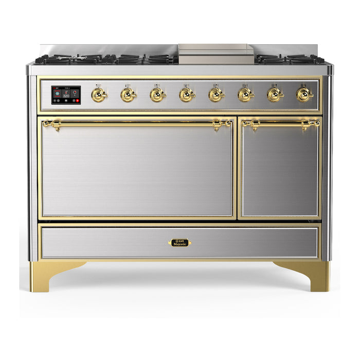 ILVE Majestic III 48" Dual Fuel Range – Solid Door (UM48FQNR3)