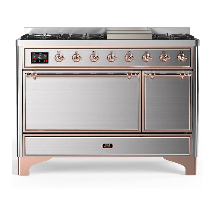 ILVE Majestic III 48" Dual Fuel Range – Solid Door (UM48FQNR3)