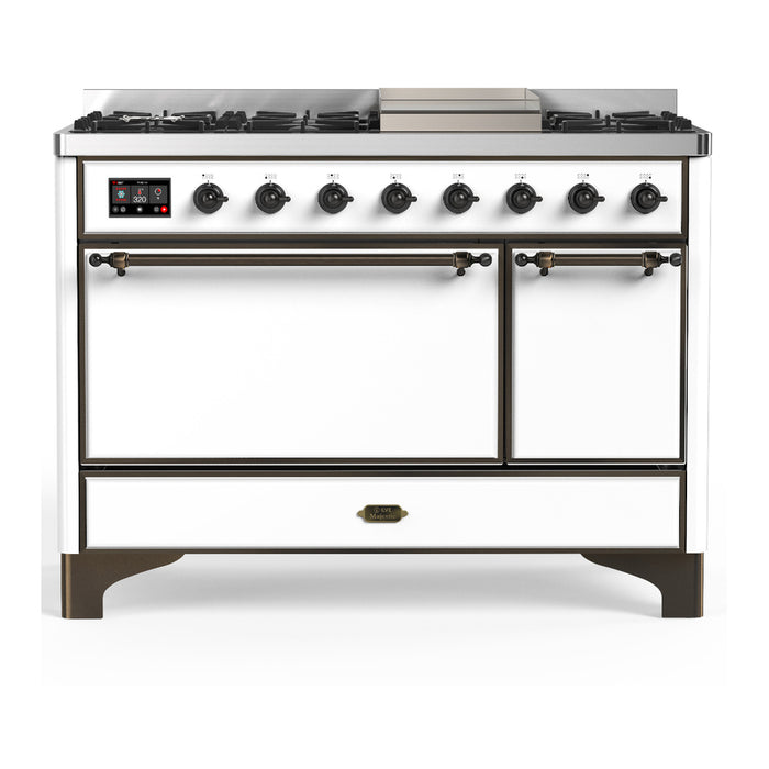 ILVE Majestic III 48" Dual Fuel Range – Solid Door (UM48FQNR3)