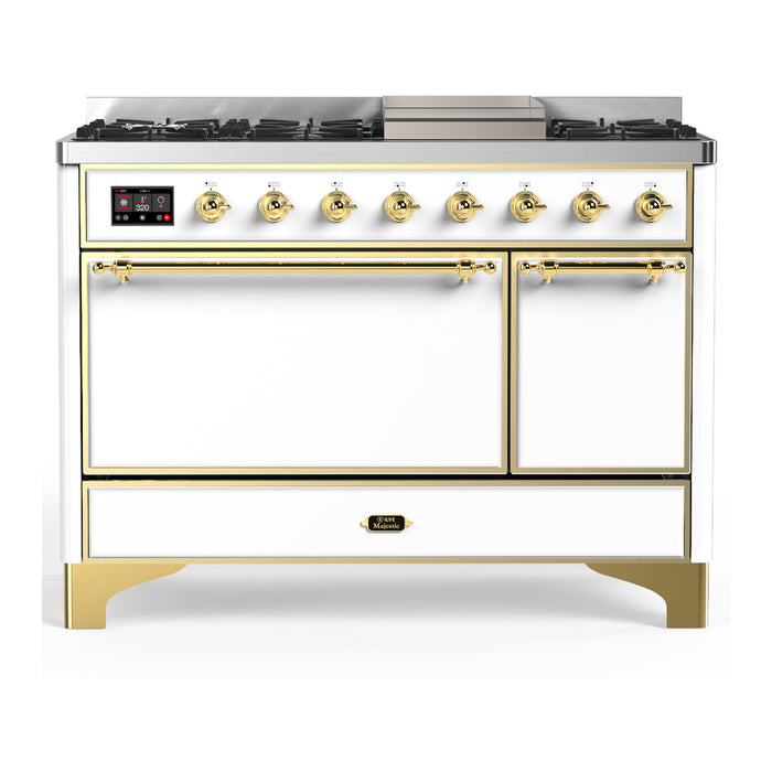 ILVE Majestic III 48" Dual Fuel Range – Solid Door (UM48FQNR3)